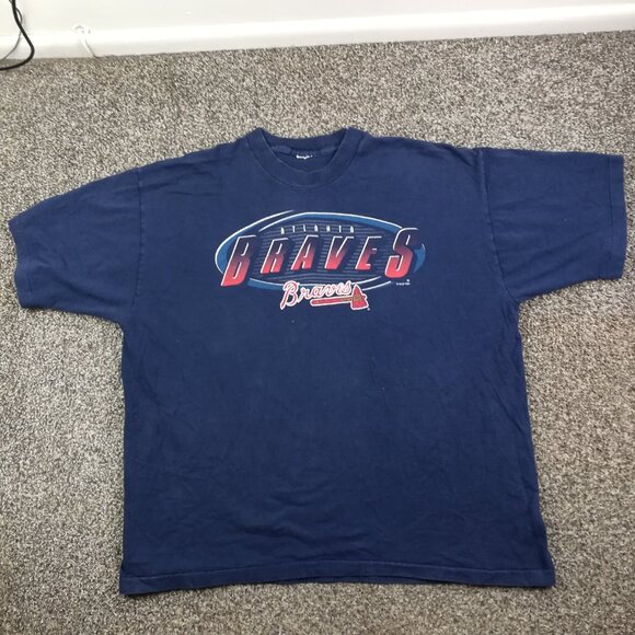 Vintage 1995 Atlanta Braves Shirt Salem Sportswear Mens XL USA Made - Picture 2 of 9